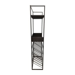 Arto Wine Rack Dark Grey Base Brown Marble
