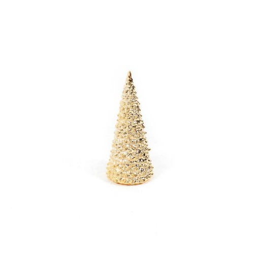 Ornament - Xmas Tree - Ceramics - Gold - 10x10x24cm