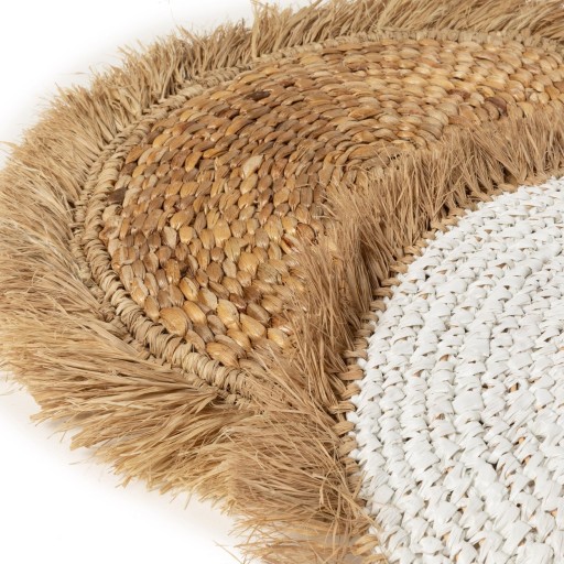 De Waterhyacint Raffia Placemat - Wit Naturel