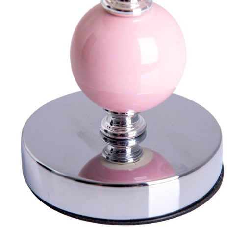 Ceramic table lamp "Araga" 36 cm high, table lamp made of metal, ceramic, with text blades, pink, with E14 socket, lighting for dining room, living room, hallway or office,