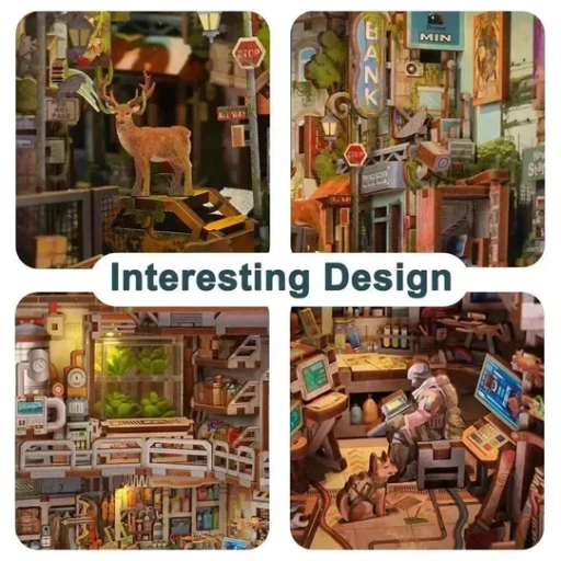 Tonecheer, DIY Book Nook, Haven Zero Bookend, TQ132, 26,3x19x10cm