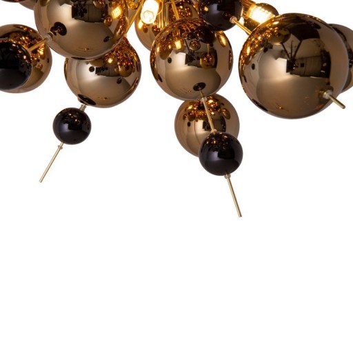 Pendant lamp "explosion" of metal and glass, G9 versions, hanging lamp for dining room, living room, hallway or office, Øca. 65 cm