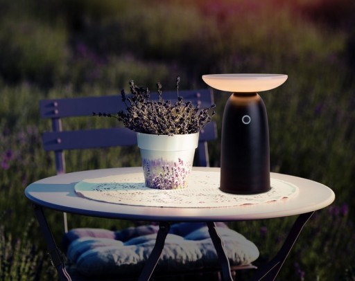 LED Solarleuchte "Ada" schwarz für Außen, LED Tischlampe aus Metall und Kunststoff 22,5 x 16 cm