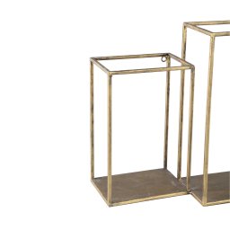 Rumpa Gold Iron Wall Rack Rectangle Open Boxes