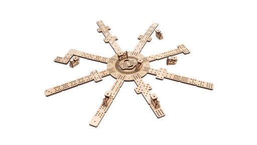 Eco-Wood-Art 3D Wooden Meganic Puzzle | Domino Game Variant Mexican Train