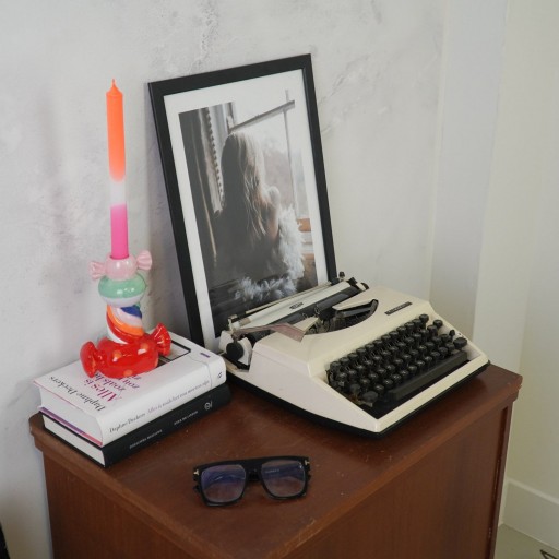 Kandelaar- Stapled Toffee Candy- Multi Colour-13x7x20cm