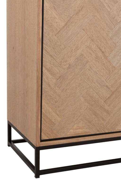 J-Line cabinet High Zigzag cabinet - wood/metal - natural/black