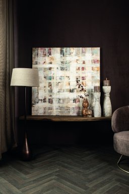 Julitta Cream Canvas Wall Panel Abstract Mixture