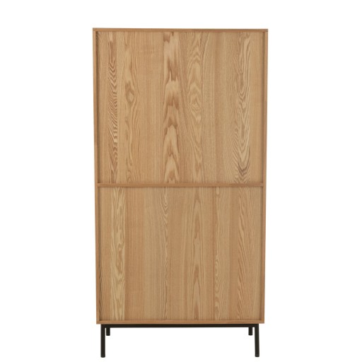 J-Line Kast Vakken Mdf/Metaal Naturel/Zwart