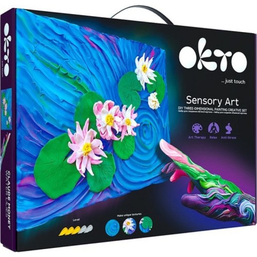 Okto clay 3D DIY Artwork with foam clay, Water Lilies, 10003, 30x40cm