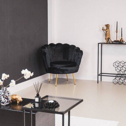 Fauteuil Chair - Shell - Black - 84x76x82cm