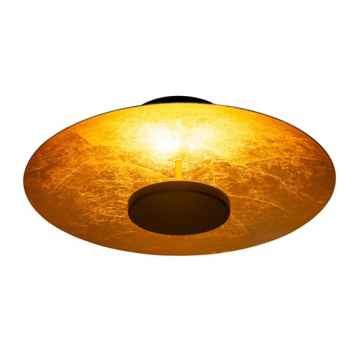 LED ceiling lamp "Firenze" metal ceiling lamp in black, and gold, LED firmly installed, lighting for living room, office or the entrance rod 40 cm diameter