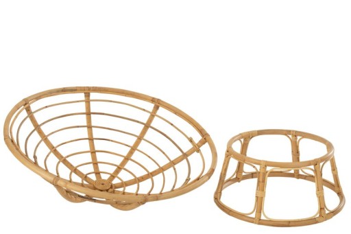 J-Line Sofa Celine + Kussen Rotan Naturel