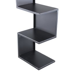 Duane Black Steel Wall Rack Squared Corners