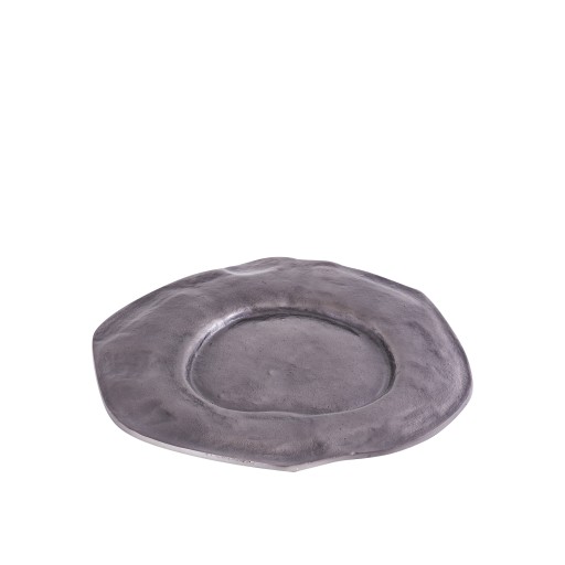 Linke GunMetal Aluminum Wavy Organic Plate S