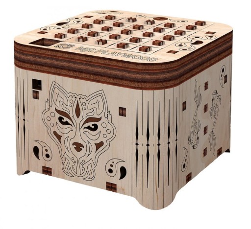 Mr.Playwood 3D Wooden Puzzle Secretbox Tiger, 10606, 7.4x7.8x6.2cm