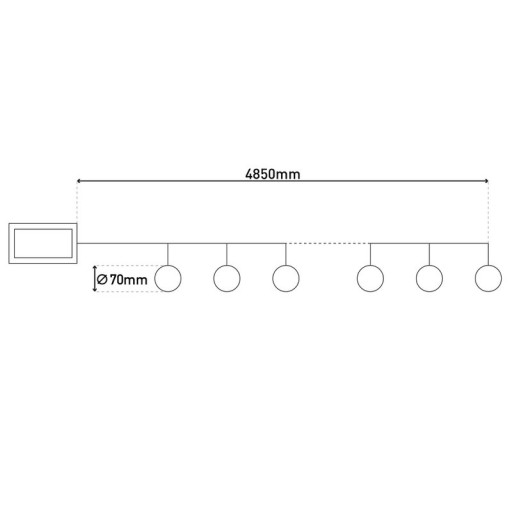 Solar ball chain including flame effect "Fogo"