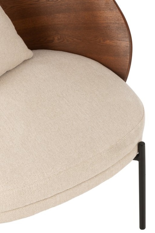 J-Line Lounge chair Plywood/Metal Brown/Beige