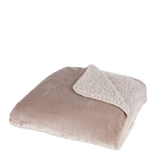 Mardy Fleece Plaid - L200 x B150 cm - Polyester - Beige