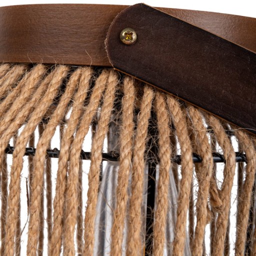 LED solar light "Korbinian" decoration for the outdoor area made of metal, plastic and cord in nature, with firmly built -in LEDs.