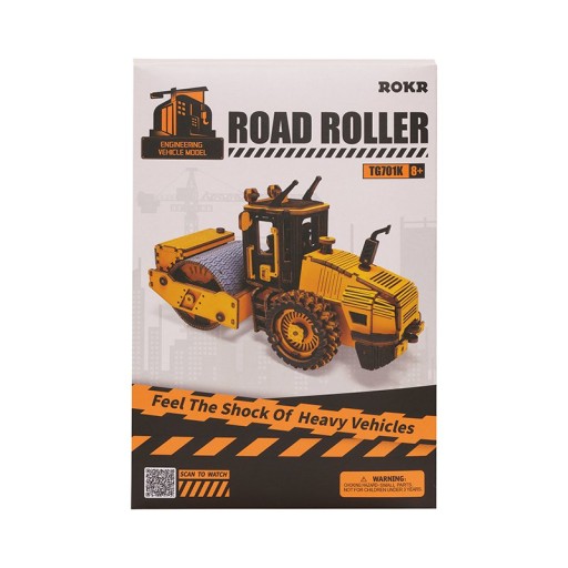 Robotime, Houten Puzzel 3D Road Roller, TG701K, 16,5x7x10cm