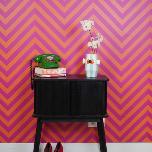 Vaas - Bloemvaas vis -munt/wit/oranje - 14x11,5x18,5 cm