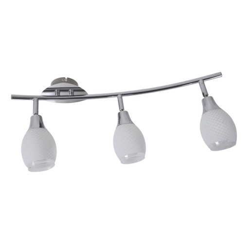 3 LED wand- en plafondrail "Rome" silver, 52