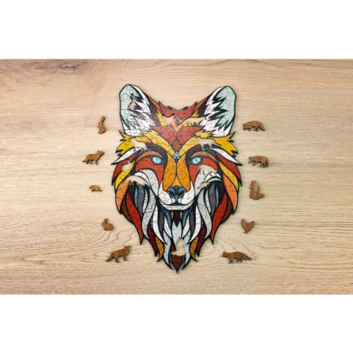Eco Wood Art (EWA) Houten Legpuzzel Vos/Fox Size S, 1850, 27,9x19,5x0,5cm