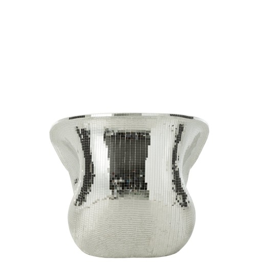 J-Line stoel Spiegel - hars - zilver