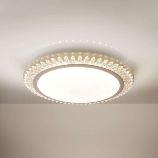LED ceiling light "Madison" Ø 48 cm, many functions, made of metal and plastic, gold, with integrated LEDs, lighting for living rooms or office