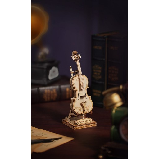 Robotime, 3D Houten Puzzel Muziekinstrument Cello, TG411, 7x7x20cm