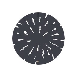 Bonte Cream MDF Wall Panel Wavy Carved Round S