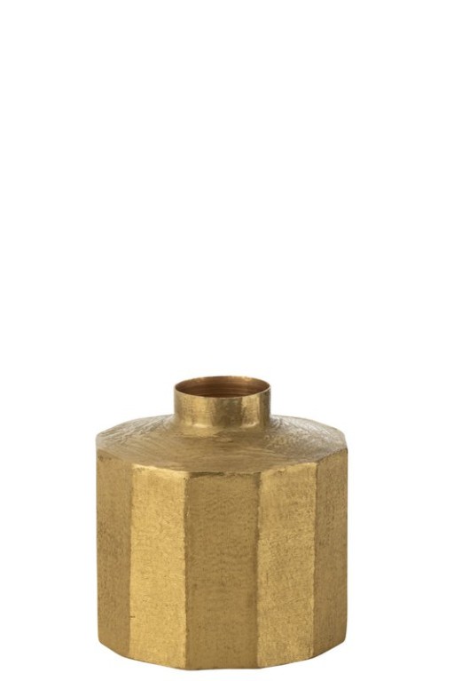 J -Line Vase Square - Metal - Gold - Small - Ø 30 cm
