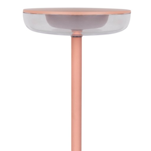 Cordless tablet light "Pasi" for outside and inside, made of metal and plastic in pink, dimmable, with touch and memory function, approx. 26 cm high