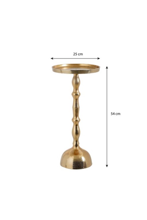 Duco side table - H54 x Ø25 cm - FSC 100% - Recycled aluminum - Gold