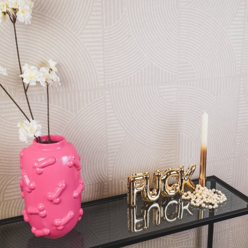 Vase - Dick - Ceramics - Pink - 17x17x27cm