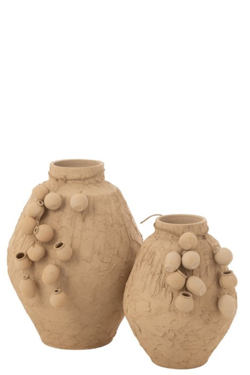 J-Line vase + hanging pots - kermits - natural - Ø 45 cm