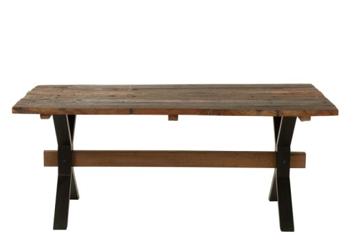 J-Line Dining Table Outdated Wood Brown
