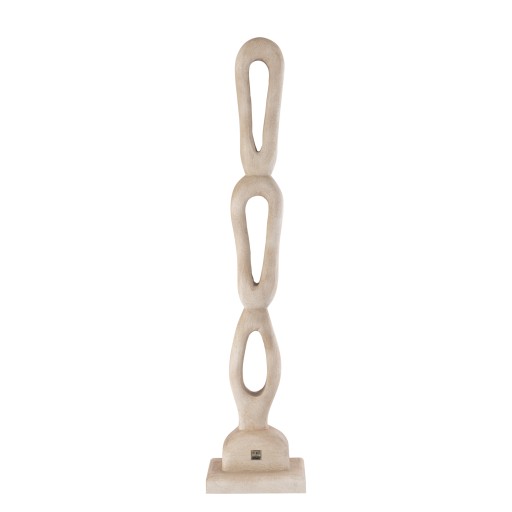 Rhyce Natural Mango Wood Statue Open Figure L