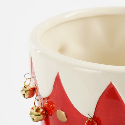 Funny Bloempot - L29 x B18 x H17 cm - Dolomiet - Rood