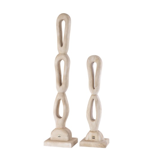 Rhyce Natural Mango Wood Statue Open Figure S