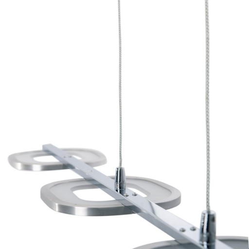 LED pendant light "Beam" made of metal and plastic in steel-blank, with integrated LED