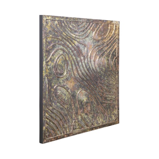 Connolly Oil Green Wood Square Wall Panel S