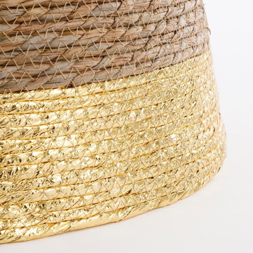 Kerstboomrok - H26 x Ø58 cm - Zeegras - Goud