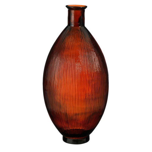 Firenza Flesvaas | Bottle Vase H59 x Ø29 cm | Gerecycled Glas - Donkerbruin