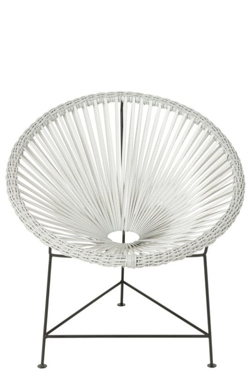 J-Line chair Acapulo - rattan/metal - white