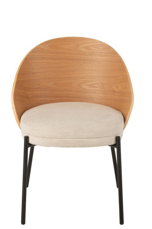 J-Line Chair Lone Plywood/Metal Natural/Beige