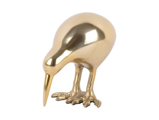 Statue Kiwi Bird | Ornament Vogel | Goud