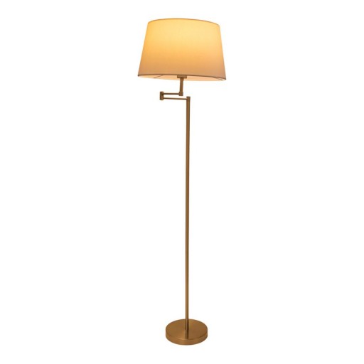 Standing lamp "Bologna" height 158 cm made of metal in matt brass, Beier Textalspreul, E27