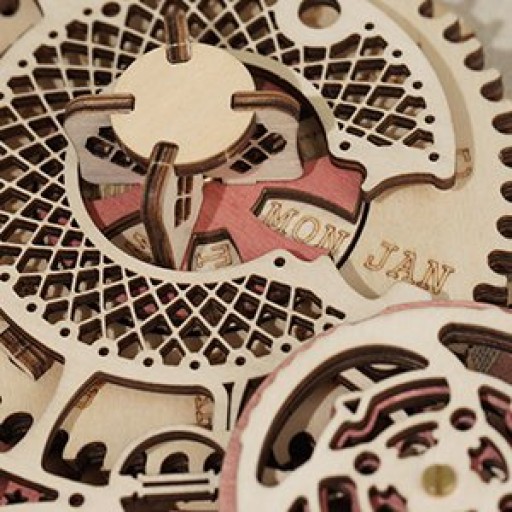 3D Wooden Puzzle Zodiac Wall Clock, Robotime, LC601, 33.5x29.5x5.5cm